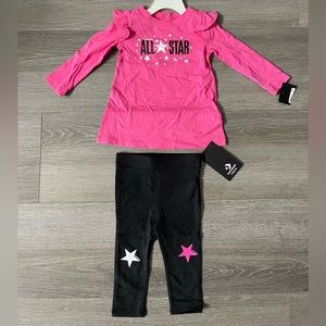 Converse All Star 2 piece Set Size: 18 months
